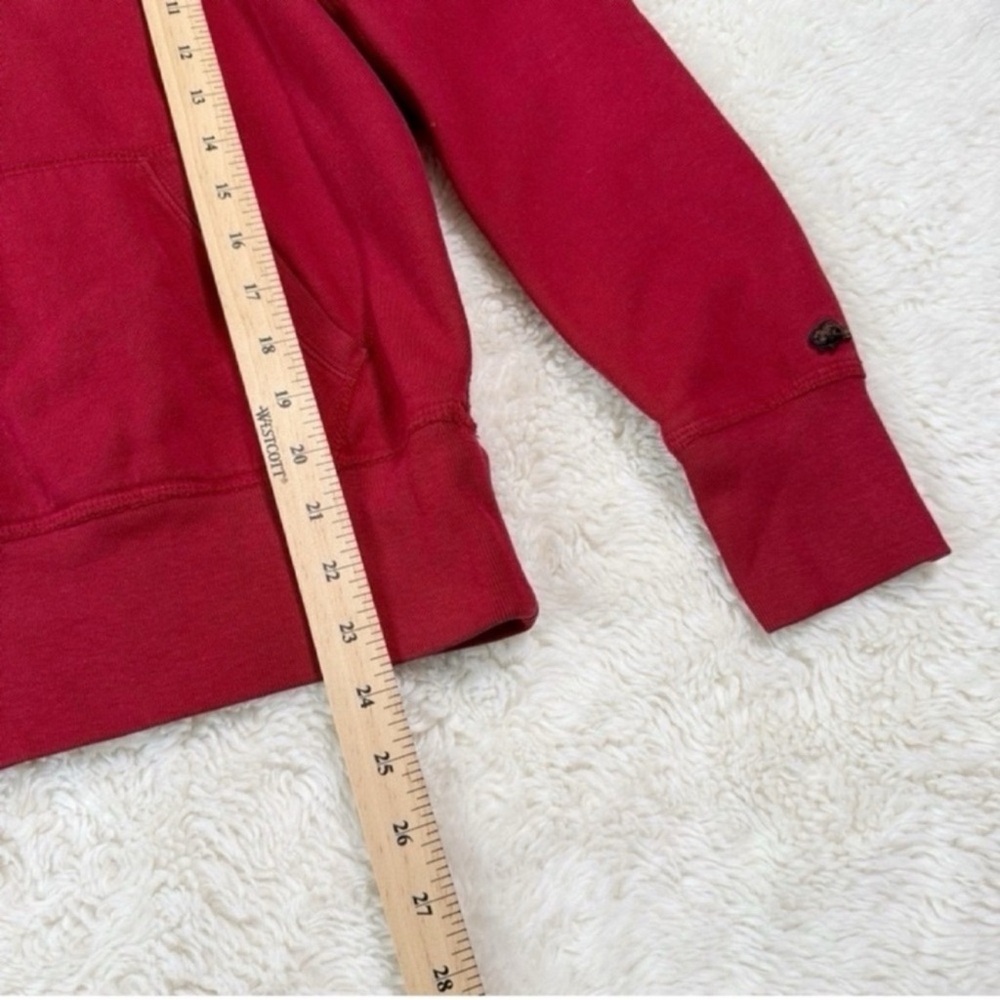 ROOTS Athletics Women Red Cotton Hoodie Sweater MEDIUM Casual Cabin Classic - Picture 5 of 6